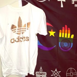 Metallic gold Adidas Tshirt